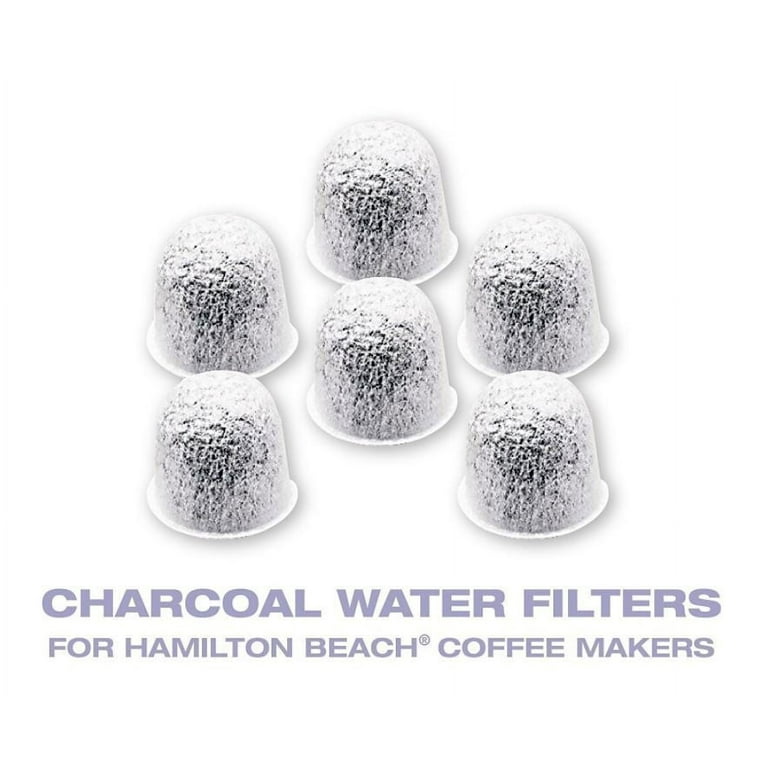 Replacement Charcoal Water Coffee Filter Cartridges for Hamilton Beach, Set  of 6 