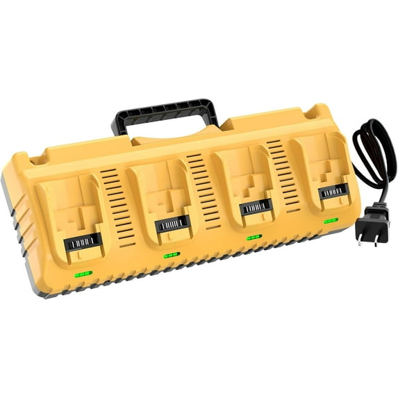 Replacement Charger for Dewalt 12V 20V MAX Chager DCB104, 4-Port, Rapid Charge, 2 USB Ports