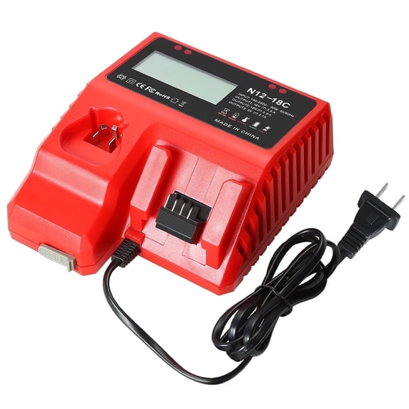 18V Rapid Battery Charger 48-59-1812 with LCD Display USB Port Compatible with Milwaukee m-18 Battery 48-11-2420 48-11-1815 48-11-1840 48-11-1841 48-11-1850