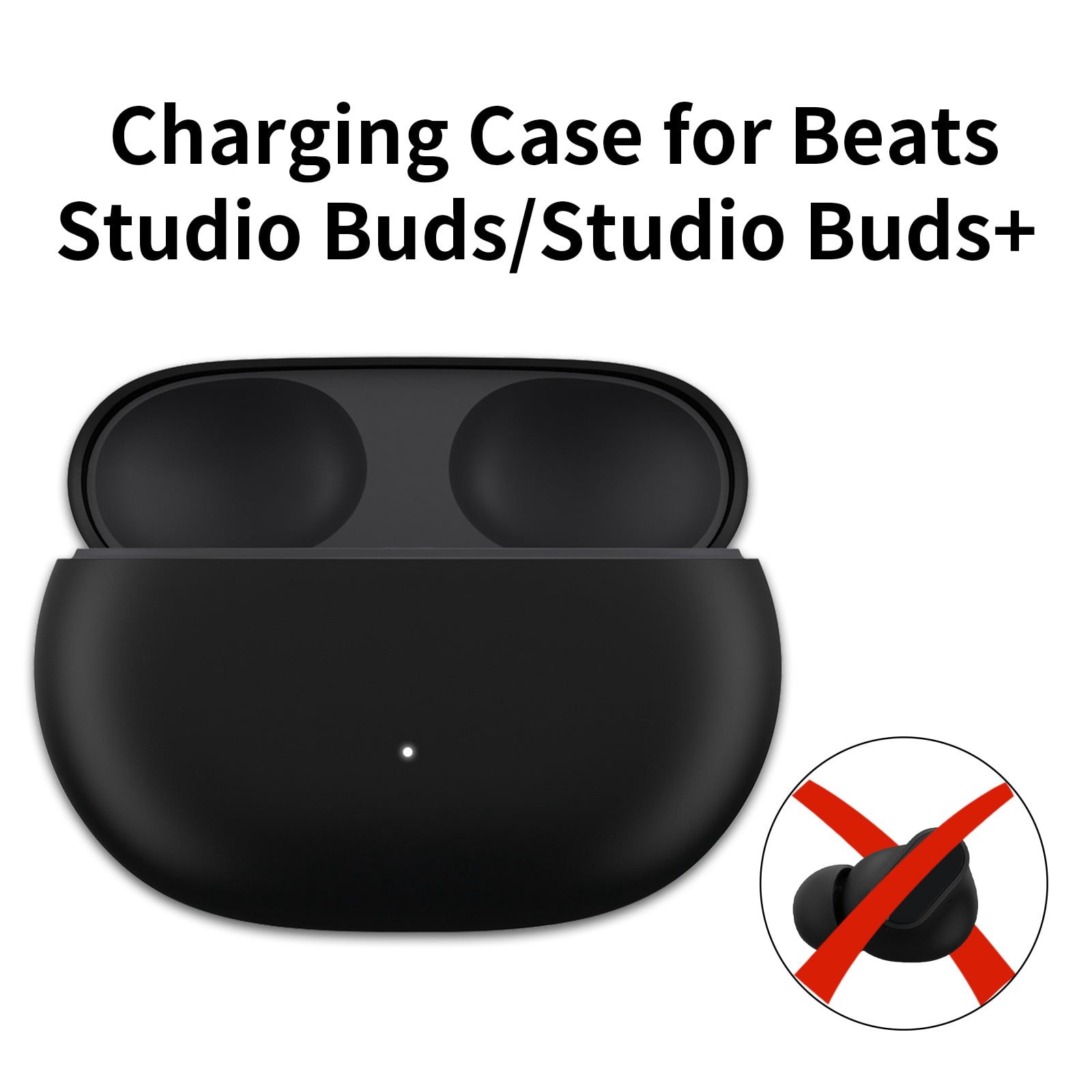 Replacement Charging Case for Beats Studio Buds & Studio Buds +, 660mAh Battery, USB-C Charging, Pop-Up Display, Bluetooth 5.0 (Earbuds Not Included)