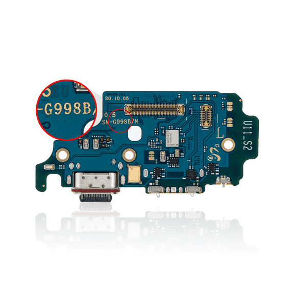 Replacement Charging Port Board With Sim Card Reader Compatible For Samsung Galaxy S21 Ultra 5G (G998B) (International Version)