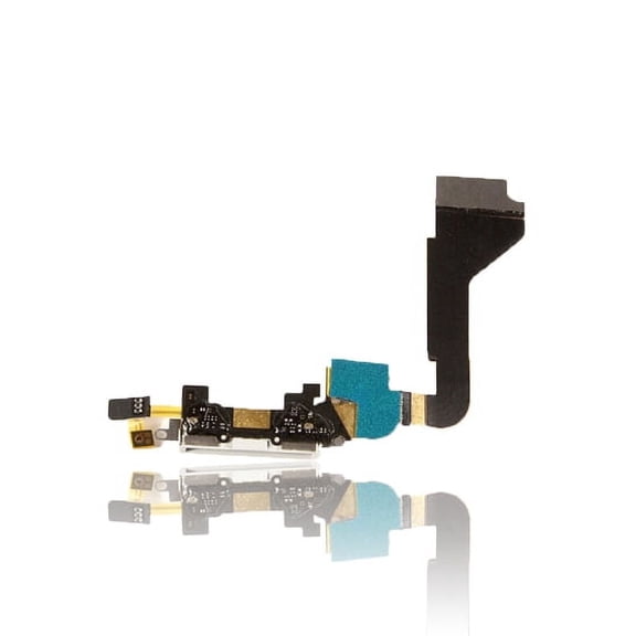 Replacement Charging Port Cable Compatible For iPhone 4 (GSM) (White)
