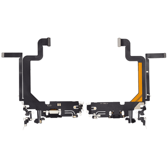 Replacement Charging Port Flex Cable Compatible For iPhone 14 Pro Max (Aftermarket Plus) (Space Black)