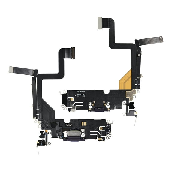 Replacement Charging Port Flex Cable Compatible For iPhone 14 Pro (Premium) (Deep Purple)