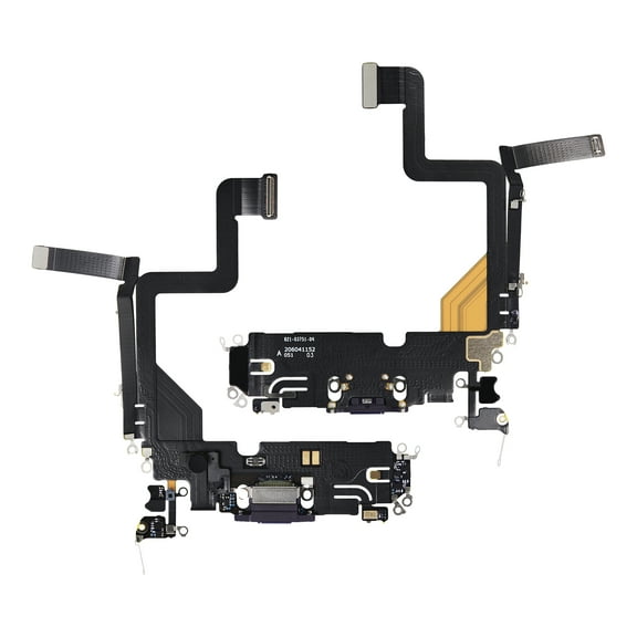 Replacement Charging Port Flex Cable Compatible For iPhone 14 Pro (Premium) (Deep Purple)