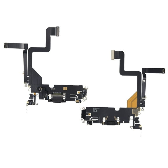 Replacement Charging Port Flex Cable Compatible For iPhone 14 Pro (Premium) (Space Black)