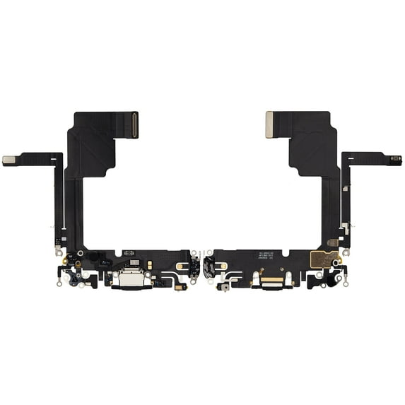 Replacement Charging Port Flex Cable Compatible For iPhone 15 Pro (Premium) (Black Titanium)