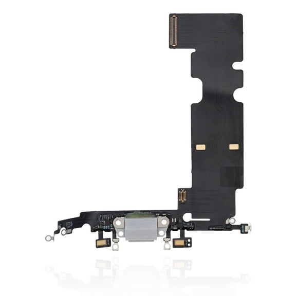 Replacement Charging Port Flex Cable For Apple iPhone 8+ Plus - Silver (Aftermarket Quality)