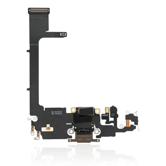 Replacement Charging Port Flex Cable With Board Compatible For iPhone 11 Pro (PART# 821-02140-06) (Premium) (Gold)