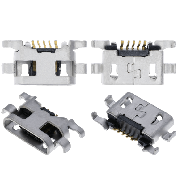 Replacement Charging port soldering required - 05 Pin - Micro B - 4 Anchor Points (C069)