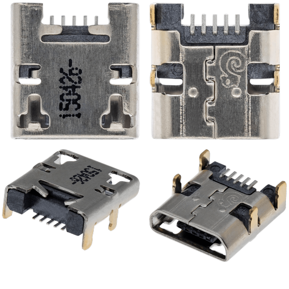 Replacement Charging port soldering required - 05 Pin - Micro B - 4 Anchor Points (C198)
