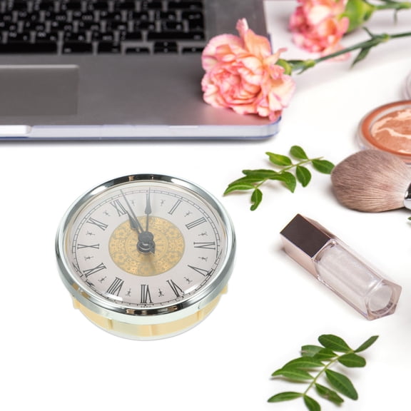 Vintage Miniature Clock Face Replacement Insert for Clock Movement and Repair, Small Clock Insert for Crafting