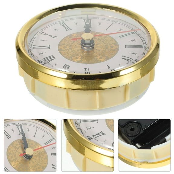 WHAMVOX Retro Clock Insert DIY Round Clock Head Roman Number Inlaid Clock Head for Clock Pendant