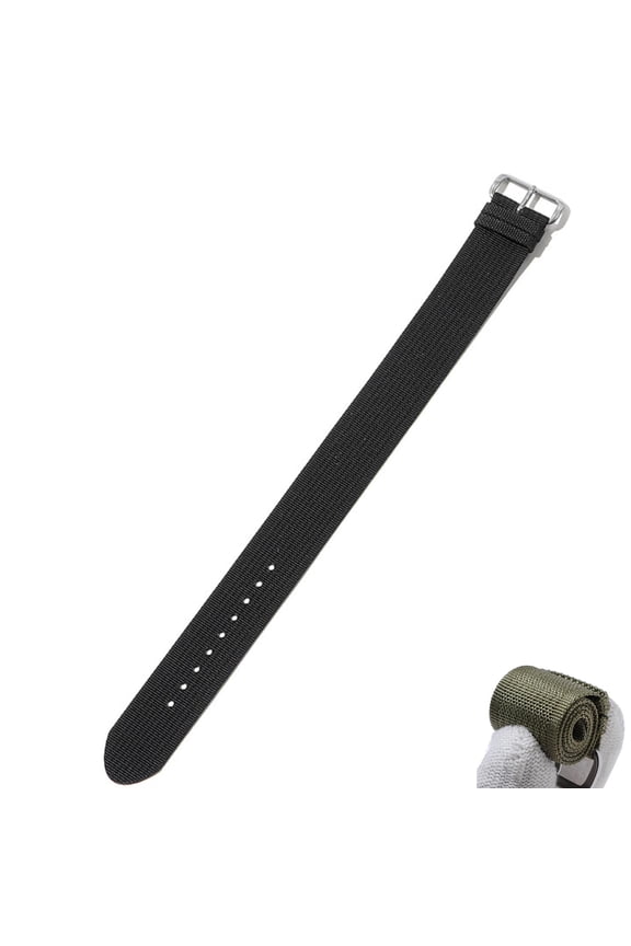 Replacement Compatible with Hume Health Band - Adjustable Soft Woven Nylon Strap with Secure Buckle, Comfortable & Breathable Wristband for All-Day Wear(Black,20mm)