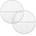 thumbnail image 1 of Replacement Cooking Grate for Small 13.7 Inch Charcoal Grill, Round Chromed Iron Steel Grilling Rack Grid, Non Toxic & Healthy (2-Piece), 1 of 6