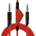 thumbnail image 1 of Replacement Cord for Astro A40 A10,2.0 M 6.5 Feet Audio Cable Aux Wire Compatible with A10 A40 A40TR Gaming Headsets with Volume Control (Volume Control, Red), 1 of 6