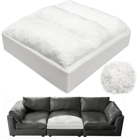 Replacement Couch Cushion 24"X 27"X 6"-7" Top Layer Shredded Foam and 30d Solid High-Density Sponge Sofa Cushions Replacement Insert Soft Supportive Sofa Seat Cushion