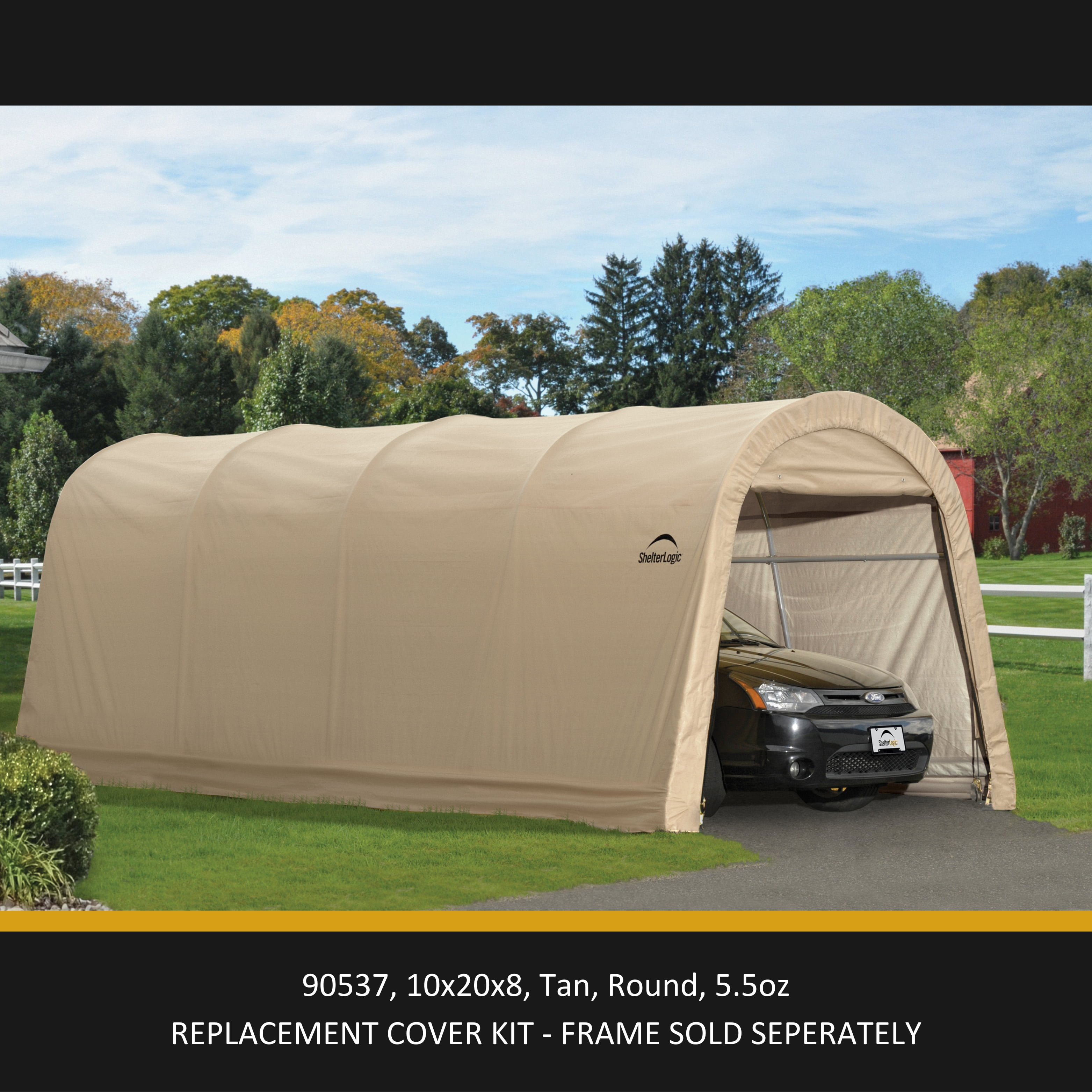 Replacement Cover Kit 90537 AutoShelter RoundTop 10'x20'x8', 5.5oz