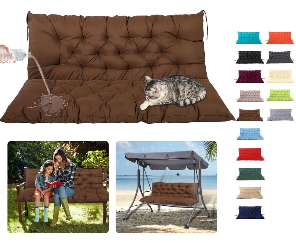 Replacement Cushions for Outdoor Swing, 40 X 40IN, 23 Seater Porch Swing Cushions with Back