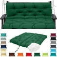thumbnail image 1 of Replacement Cushions for Swing, Waterproof Porch Swing Cushion, 2-3 Seat Outdoor Bench Cushion with Backrest for Patio Furniture Garden Porch Loveseat Glider Pad (Dark Green 70*40in), 1 of 7