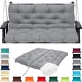 thumbnail image 1 of Replacement Cushions for Swing, Waterproof Porch Swing Cushion, 2-3 Seat Outdoor Bench Cushion with Backrest for Patio Furniture Garden Porch Loveseat Glider Pad (Light Gray 60*40in), 1 of 7