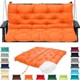 thumbnail image 1 of Replacement Cushions for Swing, Waterproof Porch Swing Cushion, 2-3 Seat Outdoor Bench Cushion with Backrest for Patio Furniture Garden Porch Loveseat Glider Pad (Orange 40*40in), 1 of 7
