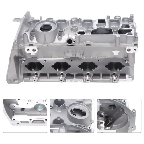 Replacement Cylinder Head for Engines, Aluminum Material, Fits 06H103064L, 06H103064AC, Direct Fit, New Condition, Silver Surface Finish for Engine Top Installation