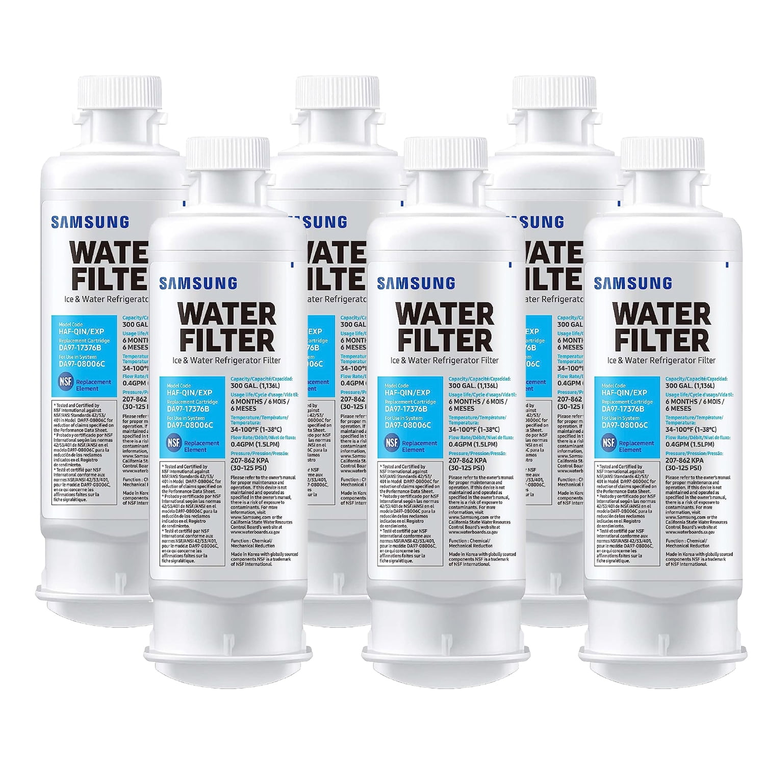 Replacement DA9717376B Fridge Ice Water Filter, Model HAFQIN/EXP