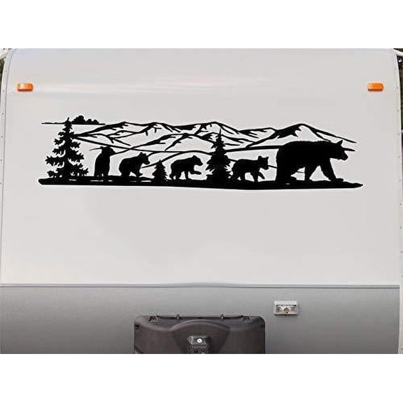 Replacement Decals Bear Mountains Quality Motor Home RV Camper Trailer Hauler
