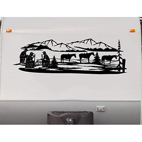 Replacement Decals Cowboy Western Quality Motor Home RV Camper Trailer Hauler