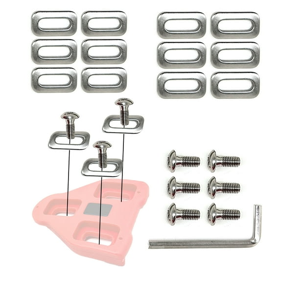 Replacement Delta Bolts Screws Washers for Delta Cleats, Replacement Screws with Allen Wrench Compatible with Delta Bike Cleats, for Indoor Cycling & Road Bikes - Cleats NOT Included