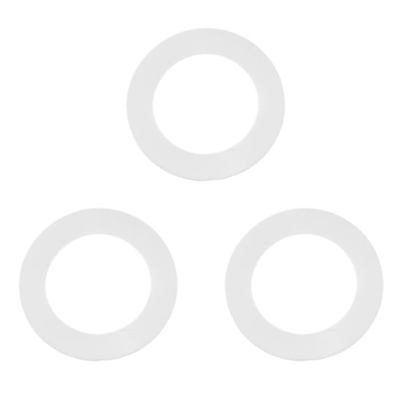 Replacement Diaphragm Washer Seal Set For Cistern Flush Valve, Clear Rubber Construction, 65Mm Diameter, 43Mm center Hole, 2Mm Thickness