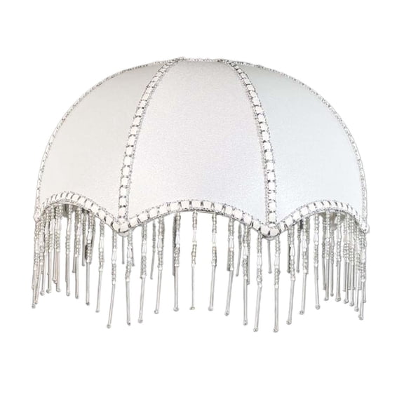 Replacement Dome Table Lampshade Cover with Tassel for Bedside Lamps Elegant Style A