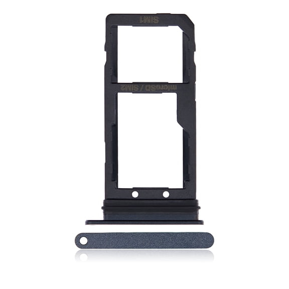 Replacement Dual Sim Card Tray Compatible For HTC U12 Plus / U11 Plus (Ceramic Black)