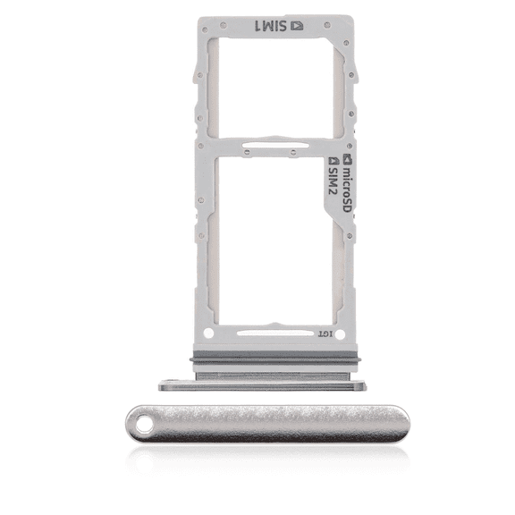 Replacement Dual Sim Card Tray Compatible For Samsung Galaxy Note 10 Plus / 5G (Aura Glow / Silver)