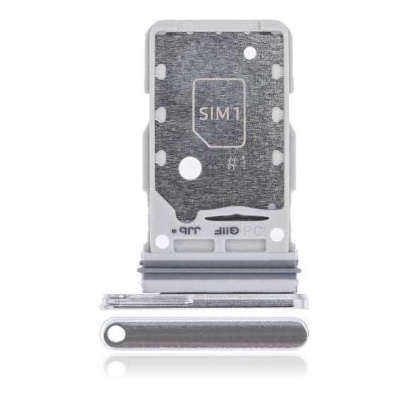 Replacement Dual Sim Card Tray Compatible For Samsung Galaxy S21 Ultra (Phantom Silver)