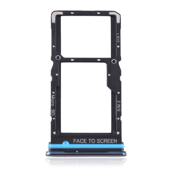 Replacement Dual Sim Card Tray Compatible For Xiaomi Mi 10T Lite 5G / Note 9 Pro 5G (Blue)
