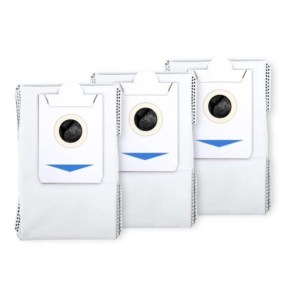 Replacement Dust Bags for ECOVACS Robot Vacuum, 3-Pack Disposable Dust Bags, Compatible with DEEBOT X2 OMNI/X2 COMBO/T30S, Holds 75 Days of Debris, Tool-Free Installation, Cotton Material