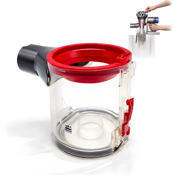 Replacement Dust Bin for Dyson V7 V8 SV10 SV11 Parts - Replacement for Dyson V8 Attachments Dust Bucket Container Trash Can Dirt Cup Dustbin Part