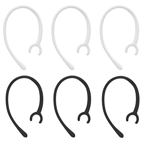 Replacement Ear Hooks Bluetooth Headset Headphones 8PC Earhooks Fit for M155 M165 M1100 M100 M55 M28 M25 Voyager Edge Headpiece (6mm) Clear, Black