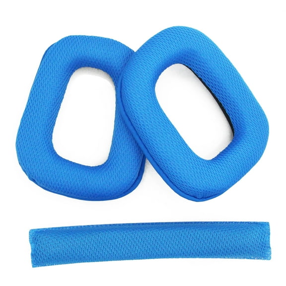 Replacement Ear Pads and Headband Cushion for Logitech G430 G930 Headphones Soft Foam, Perfect Fit, Blue