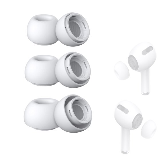 Replacement Ear Tips for Airpods Pro & Airpods Pro 2nd Generation - 3 Pairs Silicone Ear Tips for Airpods Pro with Noise Reduction Hole Portable Storage Box | Fit in The Charging Case(S/M/L)