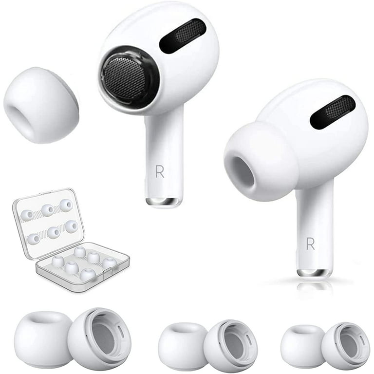 [4 Pairs ] Replacement Ear Tips for AirPods Pro and AirPods Pro 2 with  Noise Reduction Hole, Silicone Ear Tips for AirPods Pro with Portable  Storage
