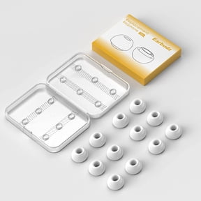 Replacement Earbud Tips Covers for Apple AirPods Pro & Airpods Pro 2 - Medium Size Only - 6 Pairs, 12 Pieces (White)