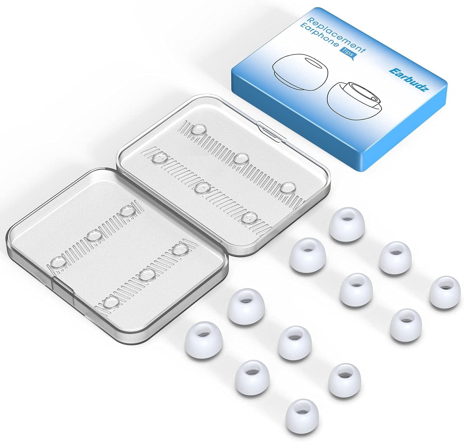 Replacement Earbud Tips Covers for Apple AirPods Pro & Airpods Pro 2 - (6 Pairs) Small, Medium and Large (White)