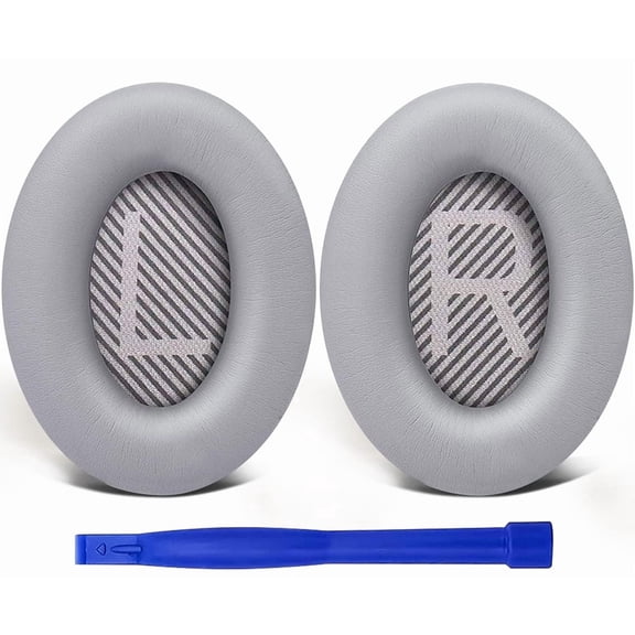 Replacement Earpads for Bose QuietComfort 35 & Quiet Comfort 35 II Headphones, Softer Leather Material, High Density Noise Isolating Foam, Extra Thickness for Support