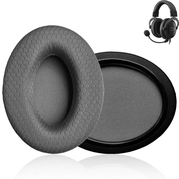 Replacement Earpads Earmuffs for HyperX Cloud 1/2/3/Pro/Mix/Core/Alpha/Alpha S/Flight/Flight S/Stinger/Stinger S/Stinger Core/CloudX/CloudX Chat/CloudX Flight/CloudX Stinger Gray