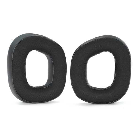 Replacement Earpads Soccer Net Fabric Layer Protein Leather for HS80 Noise Reduction Black