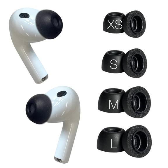 Replacement Eartips for AirPods Pro 3 (3rd Generation 2025), Ultra Soft Memory Foam, Comfort Noise Reduction, 4 Pairs (XS/S/M/L Size )