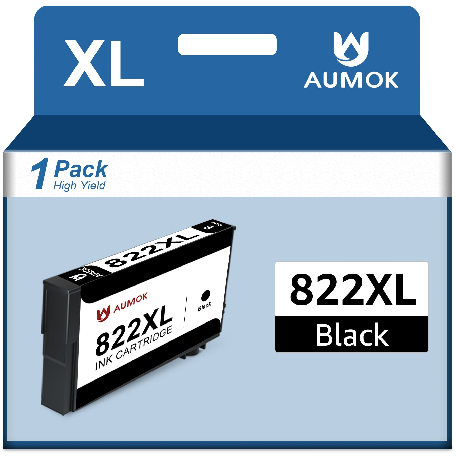 Epson 822 822XL T822 Black Ink Cartridge Replacement for WF3820, WF
